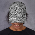 Black And White Graffiti Pattern Print Baseball Cap