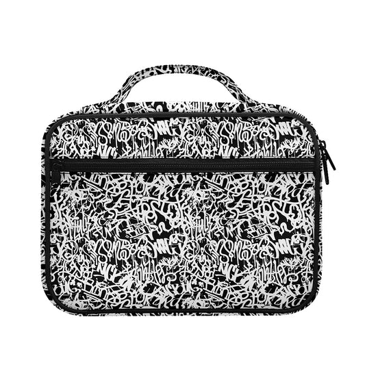 Black And White Graffiti Pattern Print Briefcase Bible Bag