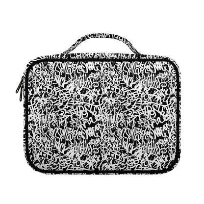 Black And White Graffiti Pattern Print Briefcase Bible Bag