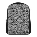 Black And White Graffiti Pattern Print Casual Backpack