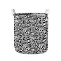 Black And White Graffiti Pattern Print Collapsible Laundry Basket