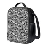 Black And White Graffiti Pattern Print Crossbody Lunch Bag