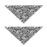 Black And White Graffiti Pattern Print Dog Bandana