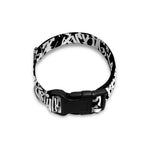 Black And White Graffiti Pattern Print Dog Collar