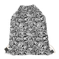 Black And White Graffiti Pattern Print Drawstring Bag