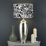 Black And White Graffiti Pattern Print Drum Lamp Shade