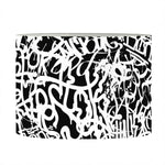 Black And White Graffiti Pattern Print Drum Lamp Shade