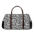 Black And White Graffiti Pattern Print Duffel Bag