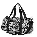 Black And White Graffiti Pattern Print Gym Bag