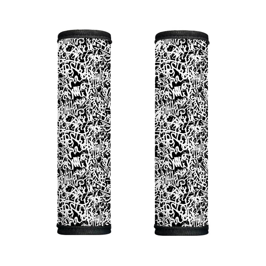 Black And White Graffiti Pattern Print Handle Covers