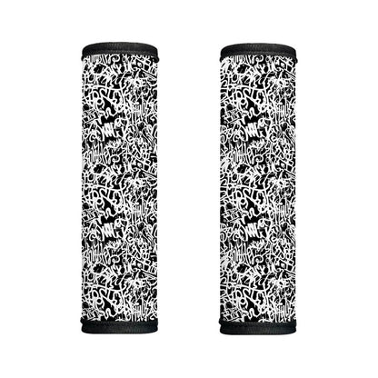 Black And White Graffiti Pattern Print Handle Covers