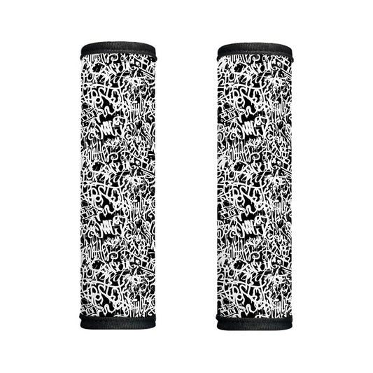 Black And White Graffiti Pattern Print Handle Covers