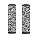 Black And White Graffiti Pattern Print Handle Covers