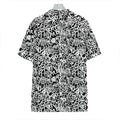 Black And White Graffiti Pattern Print Hawaiian Shirt