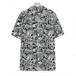 Black And White Graffiti Pattern Print Hawaiian Shirt