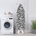 Black And White Graffiti Pattern Print Ironing Board Cover