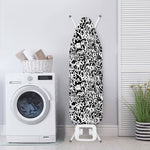 Black And White Graffiti Pattern Print Ironing Board Cover