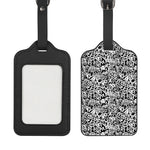 Black And White Graffiti Pattern Print Luggage Tag