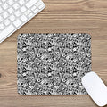 Black And White Graffiti Pattern Print Mouse Pad