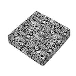 Black And White Graffiti Pattern Print Outdoor Seat Cushion Cover