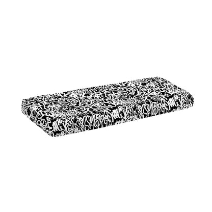 Black And White Graffiti Pattern Print Piano Keyboard Cover