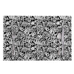 Black And White Graffiti Pattern Print Placemat