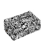 Black And White Graffiti Pattern Print Rectangle Tissue Box Cover
