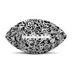 Black And White Graffiti Pattern Print Rugby Ball