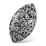 Black And White Graffiti Pattern Print Rugby Ball