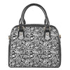 Black And White Graffiti Pattern Print Shoulder Handbag