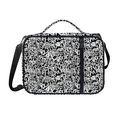 Black And White Graffiti Pattern Print Shoulder Strap Bible Bag