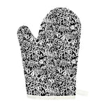Black And White Graffiti Pattern Print Single Oven Mitt