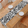 Black And White Graffiti Pattern Print Table Runner