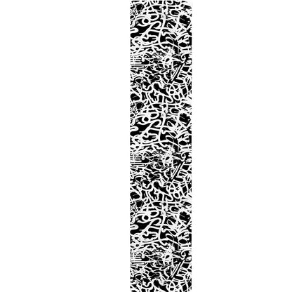 Black And White Graffiti Pattern Print Table Runner