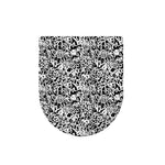 Black And White Graffiti Pattern Print Toilet Lid Cover