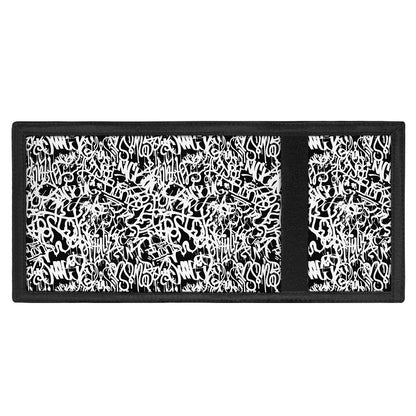 Black And White Graffiti Pattern Print Trifold Wallet