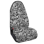 Black And White Graffiti Pattern Print Waterproof Car Seat Cover