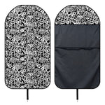 Black And White Graffiti Pattern Print Waterproof Car Seat Cover