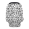 Black And White Guns Pattern Print Baby Seat Cover