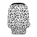 Black And White Guns Pattern Print Baby Seat Cover