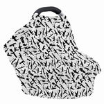 Black And White Guns Pattern Print Baby Seat Cover