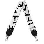 Black And White Guns Pattern Print Bag Strap