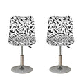 Black And White Guns Pattern Print Bar Stool Covers