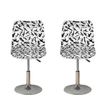 Black And White Guns Pattern Print Bar Stool Covers