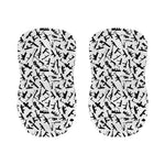 Black And White Guns Pattern Print Bar Stool Covers
