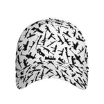 Black And White Guns Pattern Print Baseball Cap