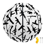 Black And White Guns Pattern Print Basketball