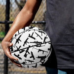Black And White Guns Pattern Print Basketball