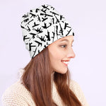 Black And White Guns Pattern Print Beanie
