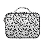 Black And White Guns Pattern Print Briefcase Bible Bag